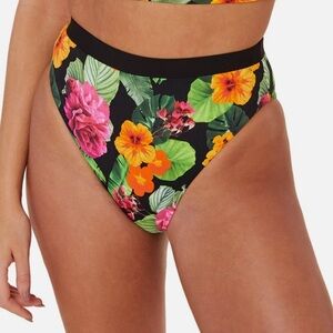 Andie The Banded Cheeky  bikini bottom size medium floral print NEW